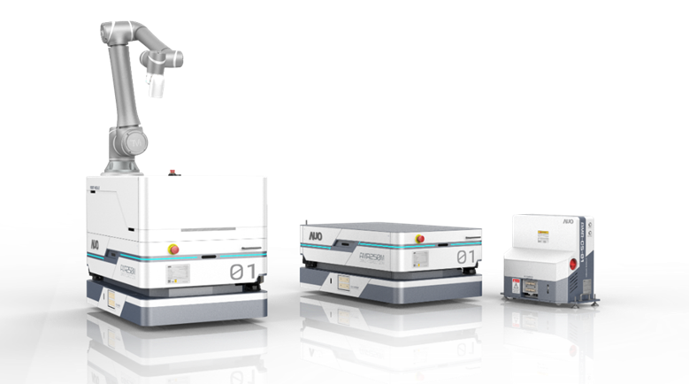 304am永利數位開發的自主式移動機器人（AMR250M），搭配全向輪並結合AI演算法、2D LiDAR、3D攝影機等技術，協助客戶實現產線全自動化